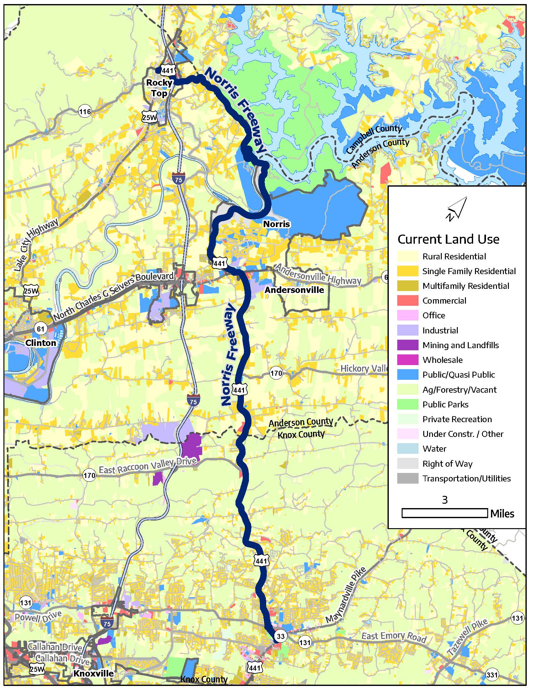 Norris Freeway Land Use Map
